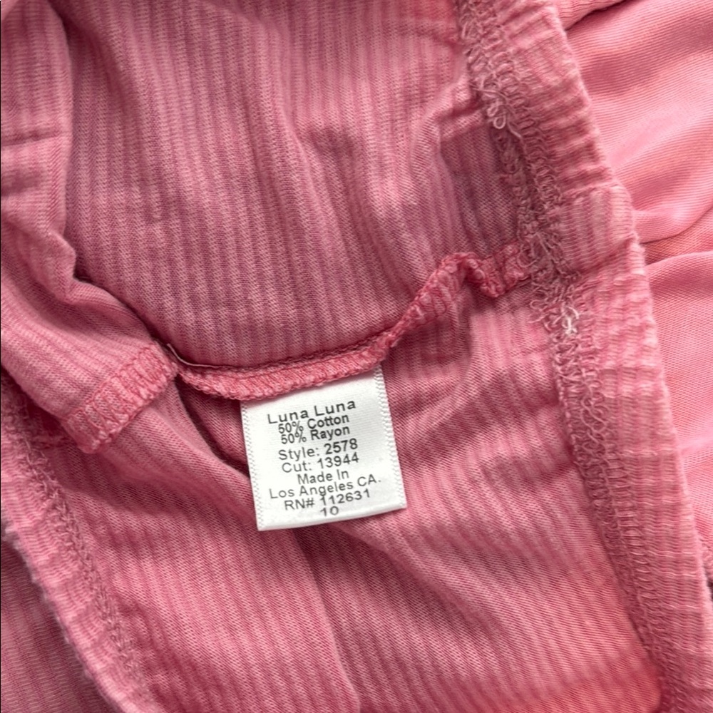 Pink Luna Luna Ruffled Long Sleeve Dress & Pants size 8 years - Picture 4 of 12